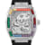 Philipp Plein The $keleton White Dial White Bezel Black Silicone Strap Watch