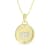 Yellow gold Plate over Sterling Silver Aquarius Zodiac Constellation Pendant