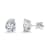 14K White Gold White Topaz Solitaire Earrings