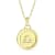 Yellow gold Plate over Sterling Silver Libra Zodiac Constellation Pendant