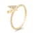 18K Yellow Gold Diamond Butterfly Ring  .02ctw
