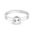 Stackable Sterling Silver White Topaz Enamel Ring