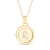 14K Yellow and White Gold Leo Zodiac and Constellation Rotary Pendant