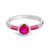 Stackable Sterling Silver Lab Created Ruby Enamel Ring