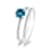 14K White Gold London Blue Topaz and Diamond Ring Set .93ctw
