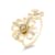 18K Yellow Gold Diamond Floral Ring  .14ctw
