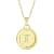 Yellow gold Plate over Sterling Silver Gemini Zodiac Constellation Pendant