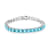 5.00mm Round Swiss Blue Topaz Sterling Silver Bracelets