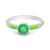 Stackable Sterling Silver Emerald Enamel Ring