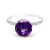 14K White Gold Amethyst and Diamond Ring 2.08ctw