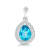 STERLING SILVER PEAR PARAIBA TOPAZ PENDANT