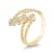 18K Yellow Gold Diamond Multi-Row Ring .15ctw