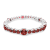 5.00mm and 8.00mm Garnet sterling silver Bracelet