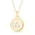 14K Yellow and White Gold Libra Zodiac and Constellation Rotary Pendant
