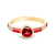 Stackable Yellow Gold Over Sterling Silver Garnet Enamel Ring