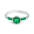 Stackable Sterling Silver Lab Created Emerald Enamel Ring