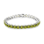 5.00mm Round Peridot Sterling Silver Bracelets