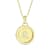 Yellow gold Plate over Sterling Silver Leo Zodiac Constellation Pendant