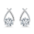 18K White Gold White Topaz Earrings