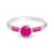 Stackable Sterling Silver Ruby Enamel Ring