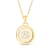 14K Yellow and White Gold Cancer Zodiac and Constellation Rotary Pendant
