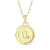 Yellow gold Plate over Sterling Silver Capricorn Zodiac Constellation Pendant