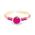 Stackable Yellow Gold Over Sterling Silver Ruby Enamel Ring