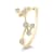 18K Gold Sagittarius Zodiac Constellation Ring .21ctw