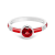 Stackable Sterling Silver Garnet Enamel Ring