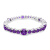 5.00mm and 8.00mm Amethyst sterling silver Bracelet