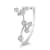 18K White Gold Sagittarius Zodiac Constellation Ring .21ctw