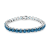 5.00mm Round London Blue Topaz Sterling Silver Bracelets