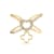 Yellow Gold Plated Silver White Sapphire Adjustable Ring
