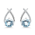 18K White Gold Aquamarine Earrings