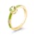 14K Yellow Gold Enamel Ring with  Peridot and Diamond