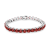 5.00mm Round Garnet Sterling Silver Bracelets