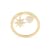 White Sapphire Round Ring, Yellow Gold Plated Sterling Silver