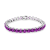 5.00mm Round Amethyst Sterling Silver Bracelets