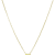 18K Yellow Gold Sterling Silver Cubic Zirconia Baguette Cut Pendant Necklace