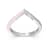 Pink Enamel Chevron Lab Diamond Ring In Sterling Silver