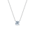 10 Karat White Gold White Sapphire Pendant Necklace For Women