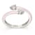 Pink Enamel and Lab Diamond Open Ring In Sterling Silver