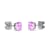 10 Karat White Gold Pink Sapphire Stud Earrings For Women