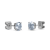 10 Karat White Gold White Sapphire Stud Earrings For Women