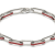 Red Enamel Paperclip Bracelet In Sterling Silver 1.6ctw