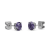 10 Karat White Gold Alexandrite Stud Earrings For Women