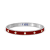 Red Enamel Bangle Bracelet in 14k Gold Over Sterling Silver 0.6ctw