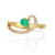 Gin & Grace 14K Yellow Gold Natural Emerald and Diamond Ring