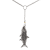 Sterling Silver Lariat Style Tarpon Necklace