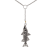 Sterling Silver Lariat Style Snook Necklace